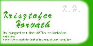 krisztofer horvath business card